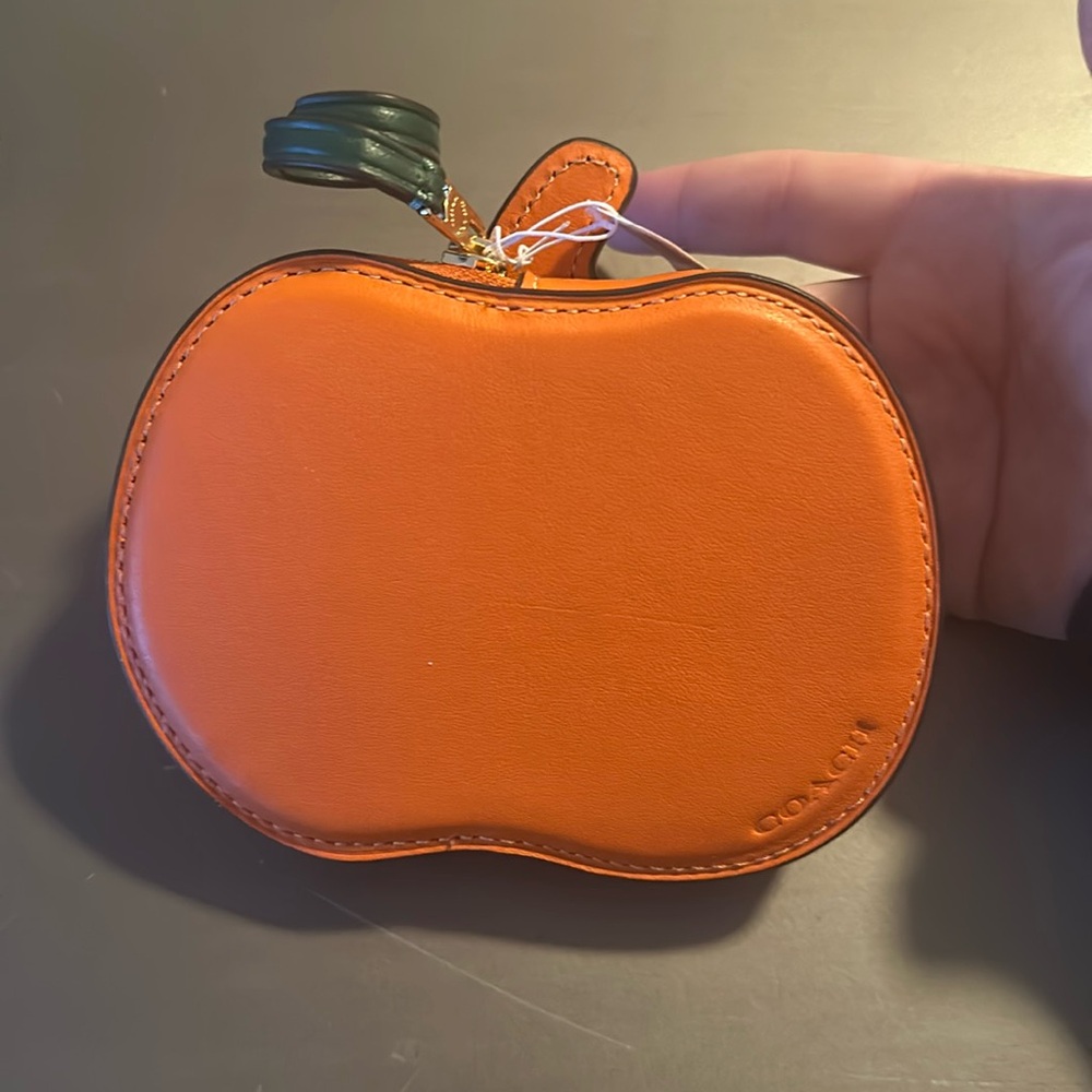 New Coach Pumpkin coin purse